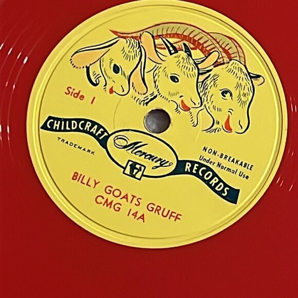 Mercury Records Vintage RARE Red 78 Vinyl Billy Goat Gruff Boris Karloff - Picture 5 of 10